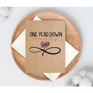 Carte d'anniversaire pour toujours, carte personnalisée pour un anniversaire de mariage ou un mariage
