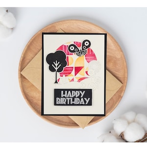 Bonjour ami, carte d'anniversaire rétro, tu es un bon ami, tu me manques, joyeux anniversaire ami, Hero Arts