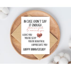 Carte drôle pour femme, cartes de joyeux anniversaire, au cas où je ne le dirais pas assez,