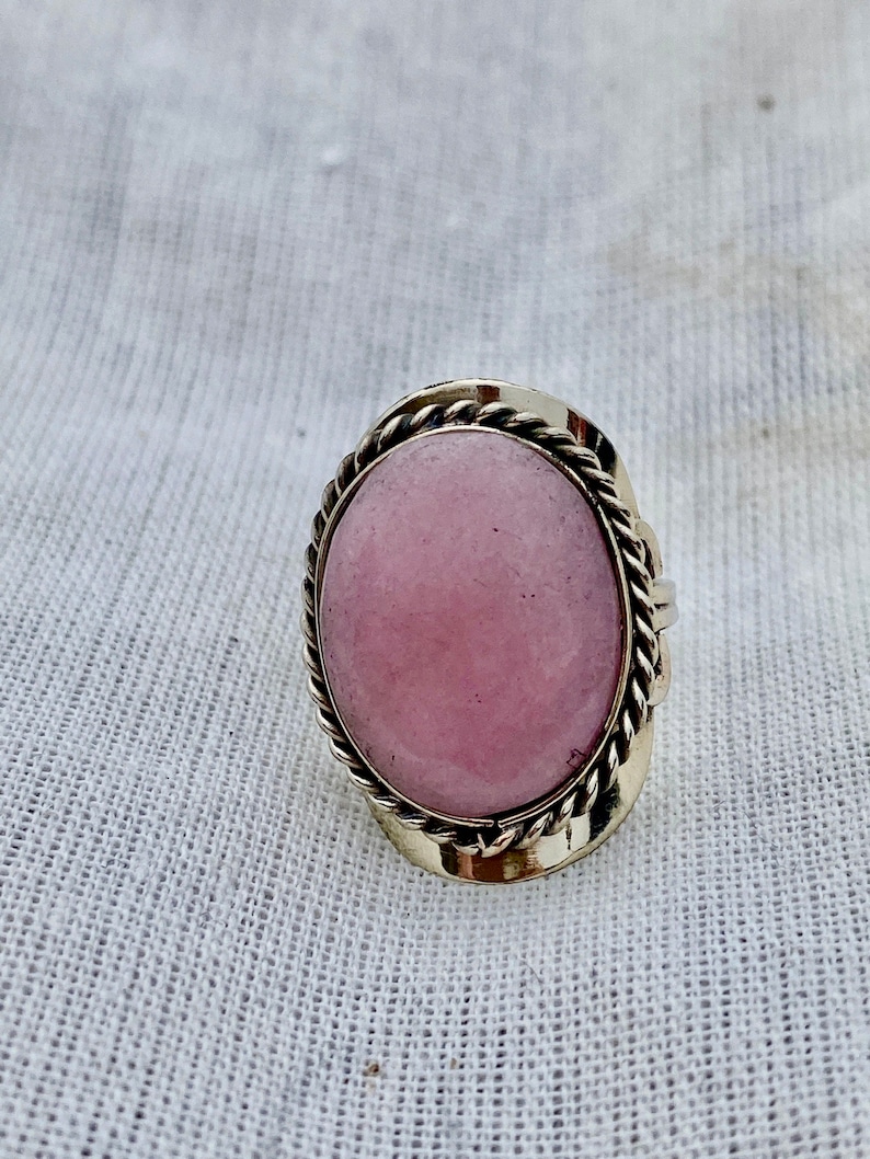 Adjustable Peruvian Stone Ring: Handmade Alpaca Silver - Etsy