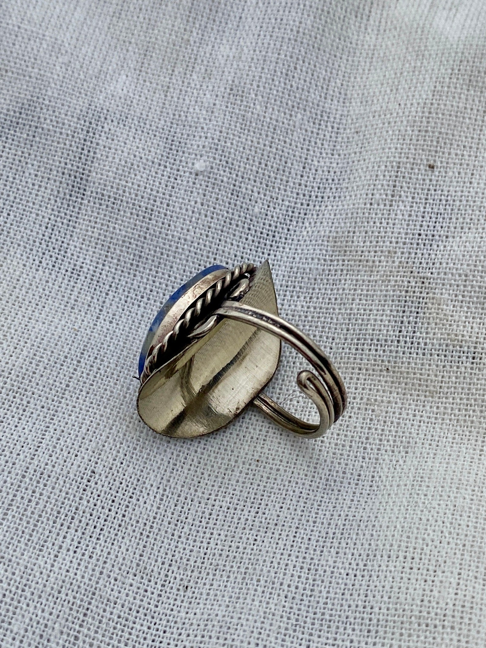Adjustable Peruvian Stone Ring: Handmade Alpaca Silver - Etsy