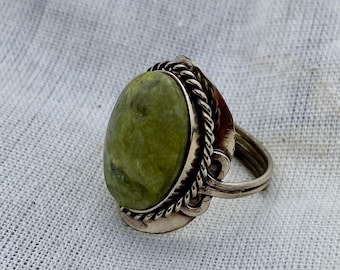 ADJUSTABLE stone rings • peruvian stone ring • handmade •  alpaca silver • authentic stone •