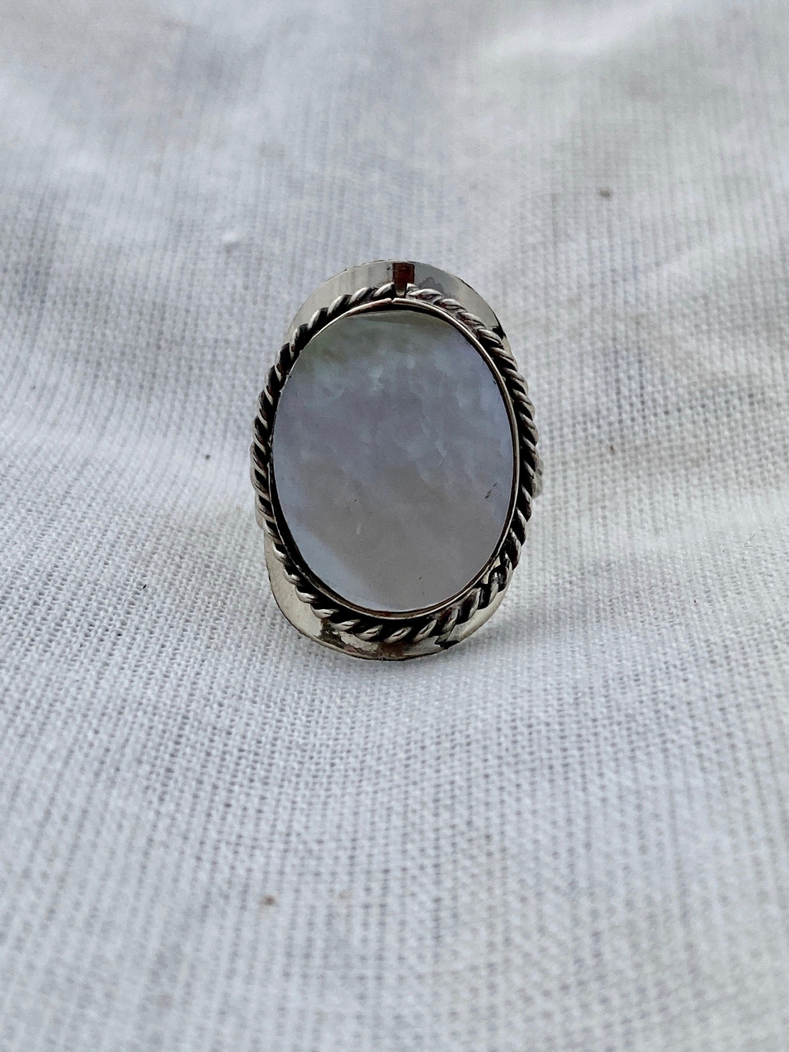 Adjustable Peruvian Stone Ring: Handmade Alpaca Silver - Etsy