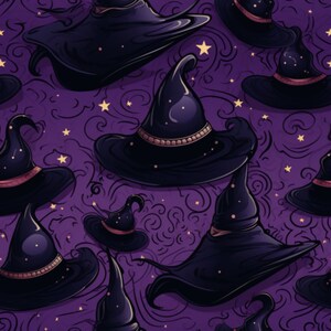 Digital Download - Seamless pattern; Witch Hats