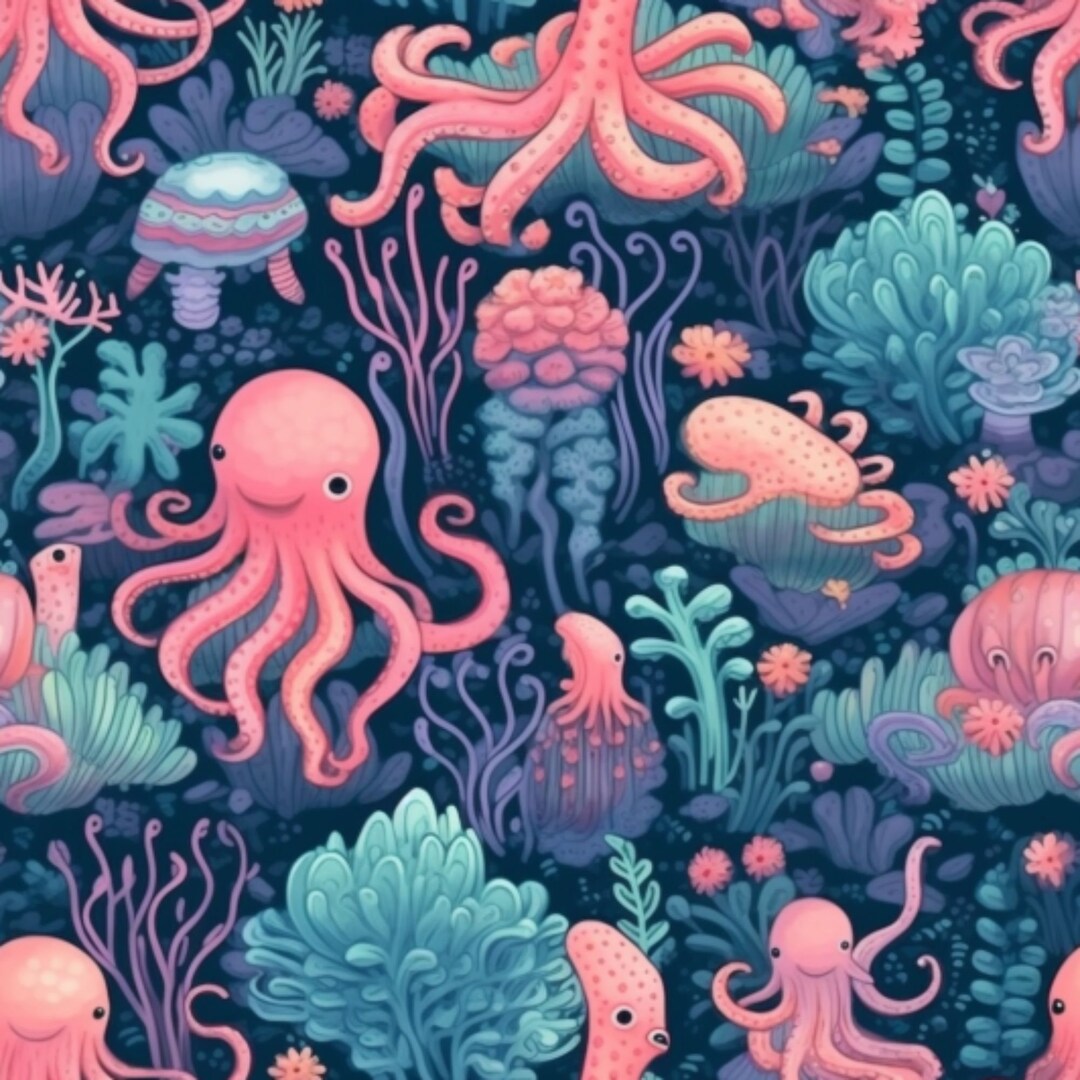 Digital Download - Seamless Pattern; Octopus Pattern - Etsy