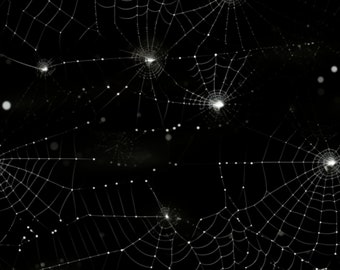 Starry Spider Webs Pattern Seamless Digital Papers - Printable ...