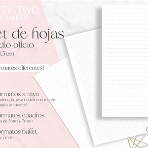 Conjunto de folhas de mídia imprimível/folha listrada/folha quadriculada/folha pontilhada/Download instantâneo/folhas imprimíveis/pdf