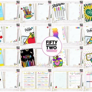 Master Notebook en Cover Pack / POWER POINT BEWERKBARE tekst / Pdf / Set Afdrukbare Master Sheets / Afdrukbare vellen