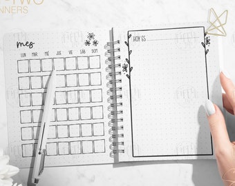 DOODLE PERPETUA AGENDA / pocket / daily / two days / perpetual agenda / printable glider / Printable Pdf / Calendar without dates