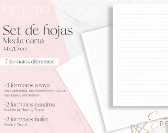 Set of half letter printable sheets / stripe sheet / checkered sheet / dot sheet / Instant Download / printable sheets / pdf sheets