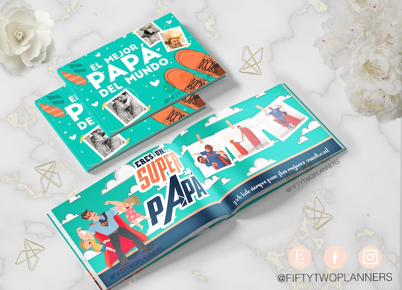 FATHER'S DAY / digital photo album / printable / Father's Day gift / digital album / / gift for dad / digital album image 7