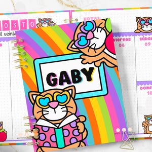 Groovy kitty school agenda for teacher 2025 - 2026 / digital / printable agenda / school agenda / teacher agenda