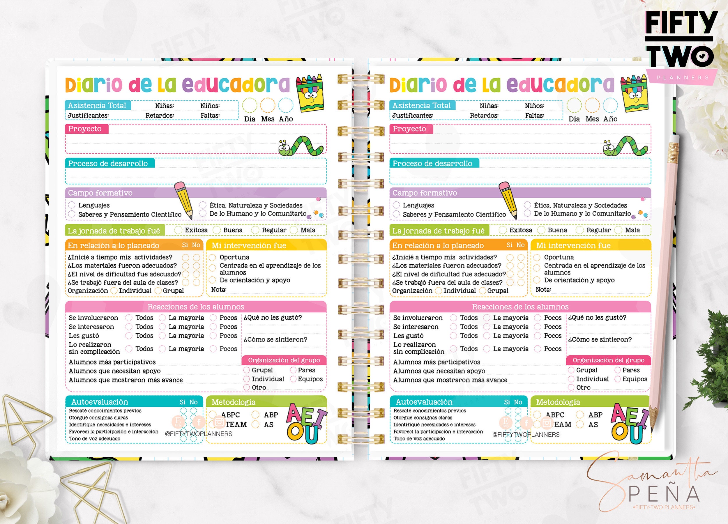 Diario De La Educadora Actualizado 2023 2024 Recursos Para, 46% OFF