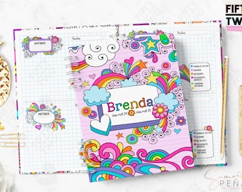 NEW COLLECTION KIT 2 Half-letter homework notebooks / homework notebook / back to school / printable