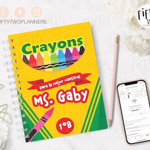 CAPA CRAYONS / digital / capa do planejador (carta dos EUA 8,5 x 11) / capa do planejador / download instantâneo -