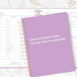 AGENDA 2025 MOTIVACIONAL / medio oficio / agenda 2025 en español  / agenda semanal / agenda imprimible / 2025 planner / PDF calendarios 2025