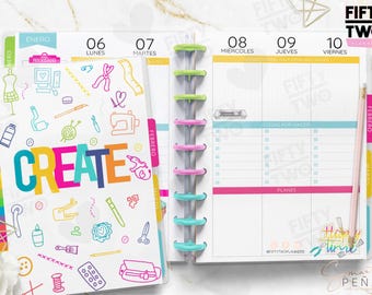 Crafter planner 2025 / 2025 agenda / scrapbook / creative agenda / beautiful agenda / agenda in Spanish / happy planner inspired