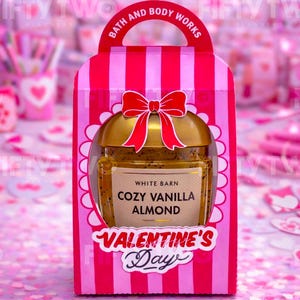 Alla hjärtans dag-rosé PocketBac-hållare, individuell mall | Utskrivbar presentask