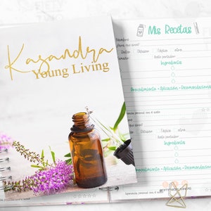 ACEITES ESENCIALES RECETARIO / diario de aceites esenciales / Descarga en Pdf / Imprimible / aceites esenciales / media carta / young living