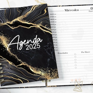 KIT AGENDA EJECUTIVA 2025 ejecutiva media carta y medio oficio / agenda 2025 en español / agenda con horas / planificador imprimible