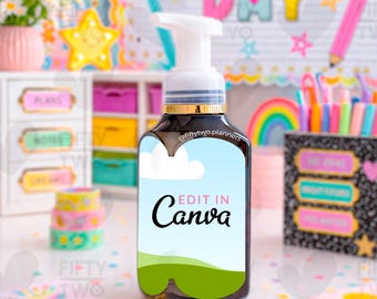 Editable Canva Template | Bath & Body Works Style Soap Labels | Create Your Own Design | Customizable Bath & Body Works Label