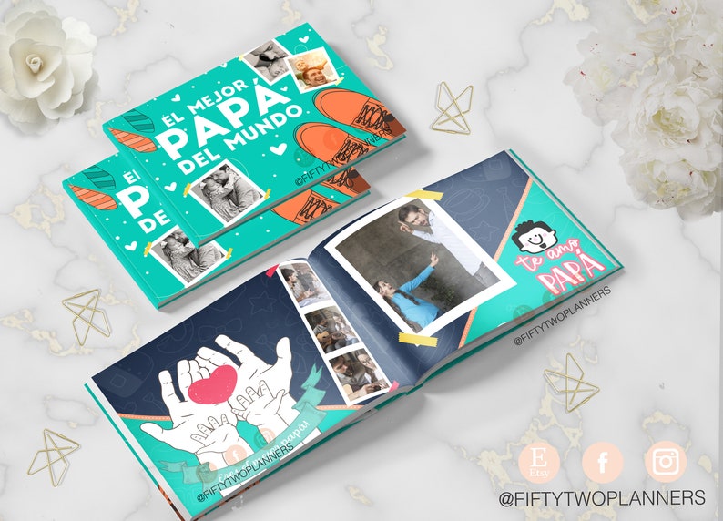 FATHER'S DAY / digital photo album / printable / Father's Day gift / digital album / / gift for dad / digital album image 1