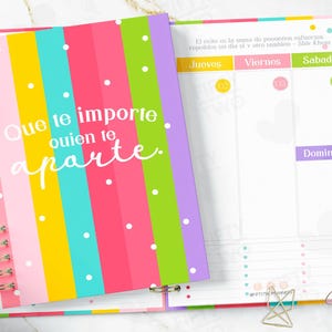 Colorful 2025 diary / 2025 diary / half letter / colored diary / diary in Spanish / pretty diary / pretty diary in Spanish / 2025