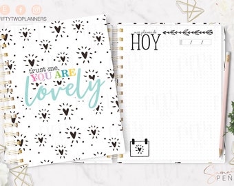PLANEADOR DIARIO DOODLE / agenda perpetua // planeador imprimible /Pdf Imprimible / Descarga Instantanea / Agenda sin fechas