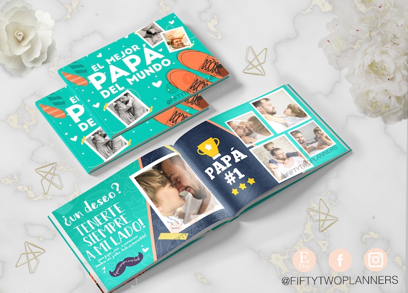 FATHER'S DAY / digital photo album / printable / Father's Day gift / digital album / / gift for dad / digital album image 8