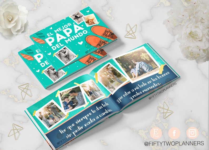 FATHER'S DAY / digital photo album / printable / Father's Day gift / digital album / / gift for dad / digital album image 6