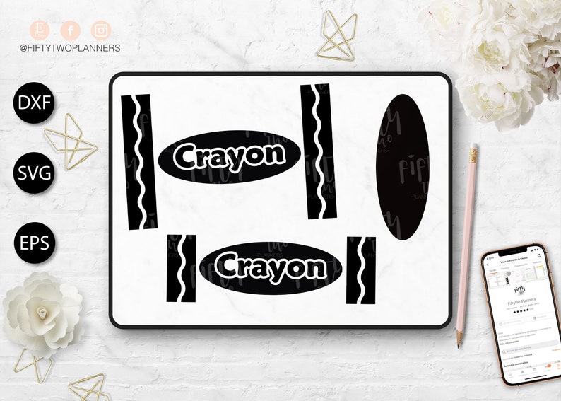 Crayon / Color Pencil / Wrap / Cricut / Vinyl / svg | Etsy