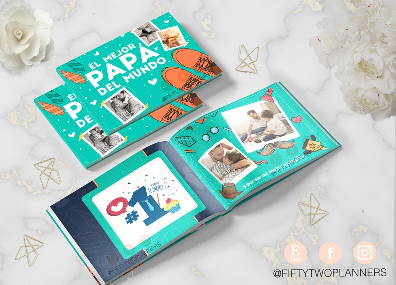 FATHER'S DAY / digital photo album / printable / Father's Day gift / digital album / / gift for dad / digital album image 10