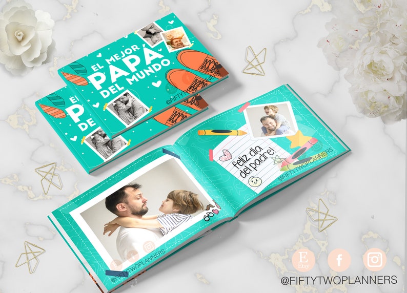FATHER'S DAY / digital photo album / printable / Father's Day gift / digital album / / gift for dad / digital album image 2