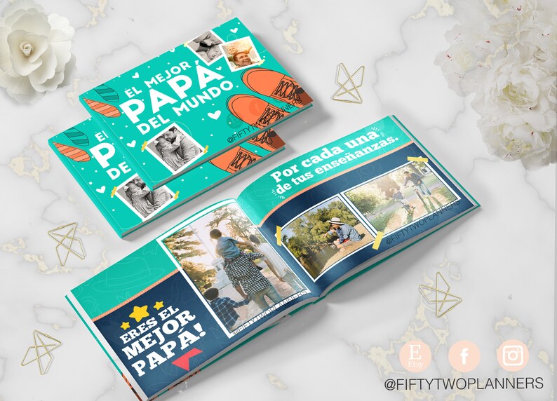 FATHER'S DAY / digital photo album / printable / Father's Day gift / digital album / / gift for dad / digital album image 9