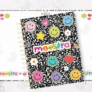 COLLECTION OF 10 NOTEBOOKS 2024 / Notebooks and covers for teachers / Printable sheets for teachers / Printable Teacher&#39;s Day gift