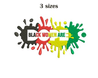 Black woman embroidery designs African American woman embroidery Black woman are dope embroidery Afrocentric embroidery design Melanin