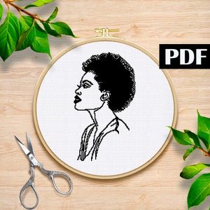 African Woman Cross Stitch Pattern Black woman are dope pdf Melanin cross stitch pattern PDF Black lives matter African woman cross stitch