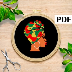 African Woman Cross Stitch Pattern Black woman are dope pdf Melanin cross stitch pattern PDF Black lives matter African woman cross stitch