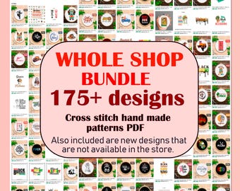 Whole Shop Bundle Cross stitch patterns Hand Made embroidery Entire Shop cross stitch patterns PDF Mega Discount Hand Embroidery Bundle Deal