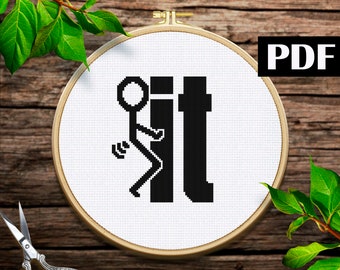 Fuck you cross stitch pattern Funny Sayings PDF Fuck this, that, them, it, you, everything cross stitch pattern Modern cross stitch pattern
