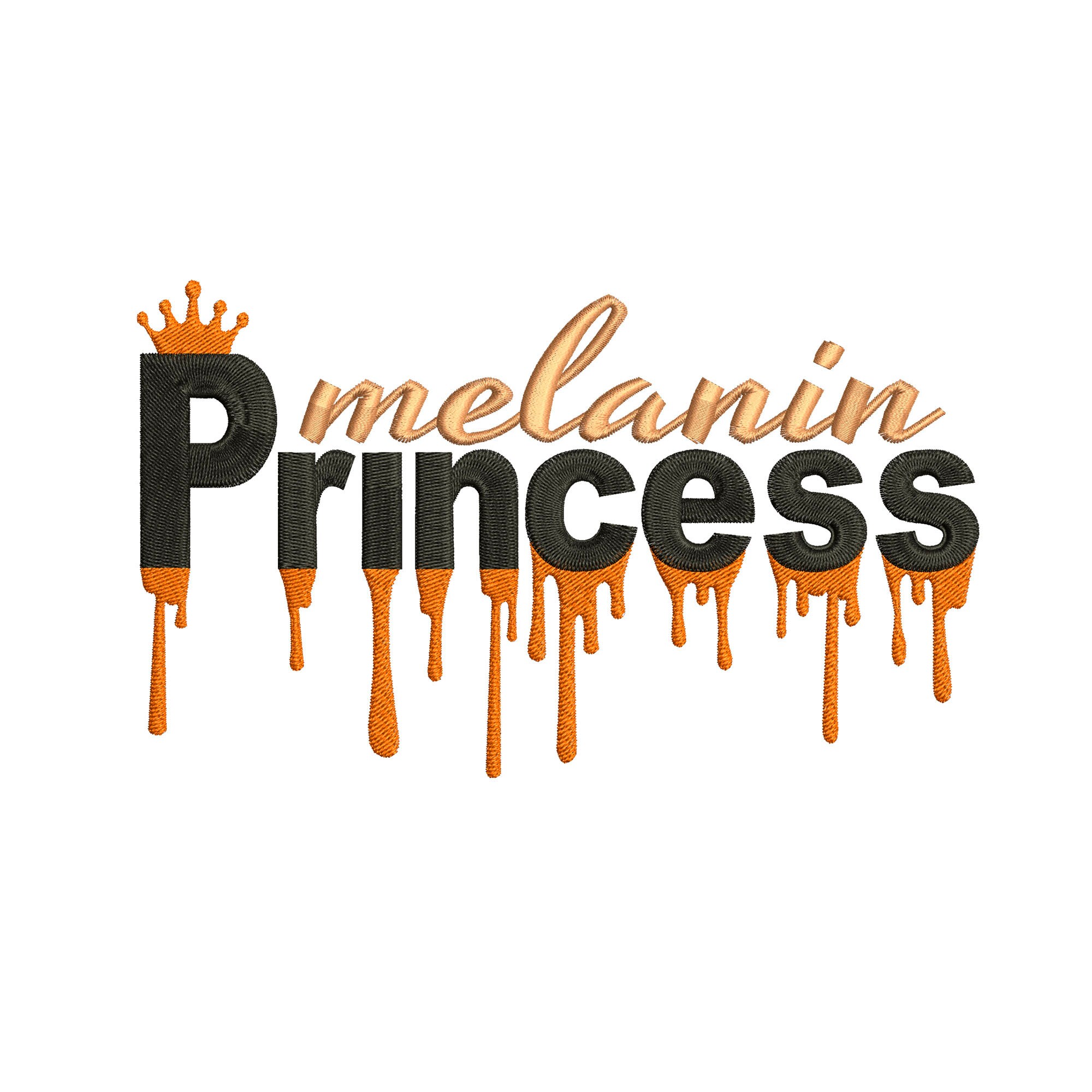 Princess embroidery design Black girl embroidery designs Melanin embroidery African American woman embroidery Black queen embroidery design