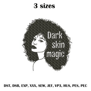 Black girls are dope embroidery designs African American woman embroidery Black woman are dope embroidery Dark skin magic embroidery design