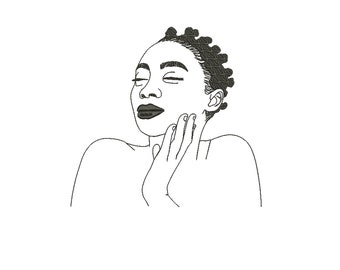 I Am A Black Woman Beautiful African American machine embroidery Black history African American woman embroidery Afrocentric embroidery