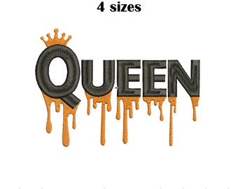 Queen embroidery design Black girl embroidery designs Melanin embroidery African American woman embroidery Black queen embroidery design