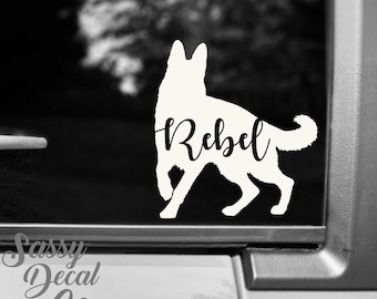 German shepherd custom name Decal