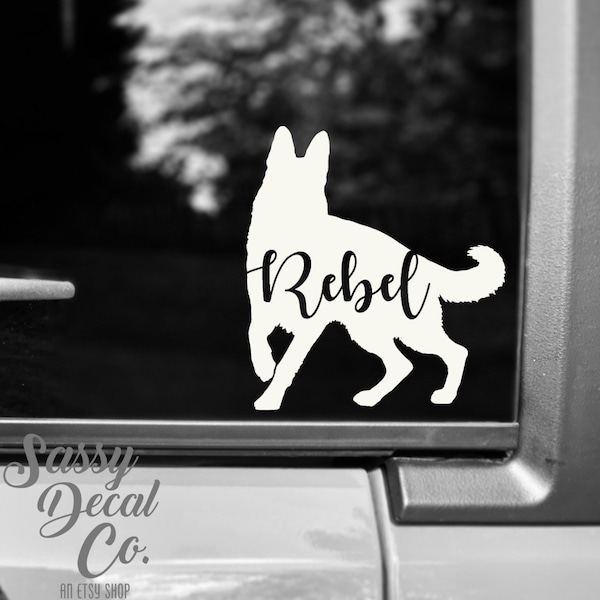 German shepherd custom name Decal