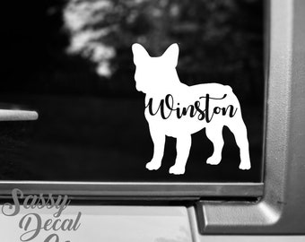 French Bulldog custom name Decal