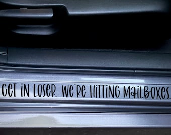 Get in loser Mailbox decal