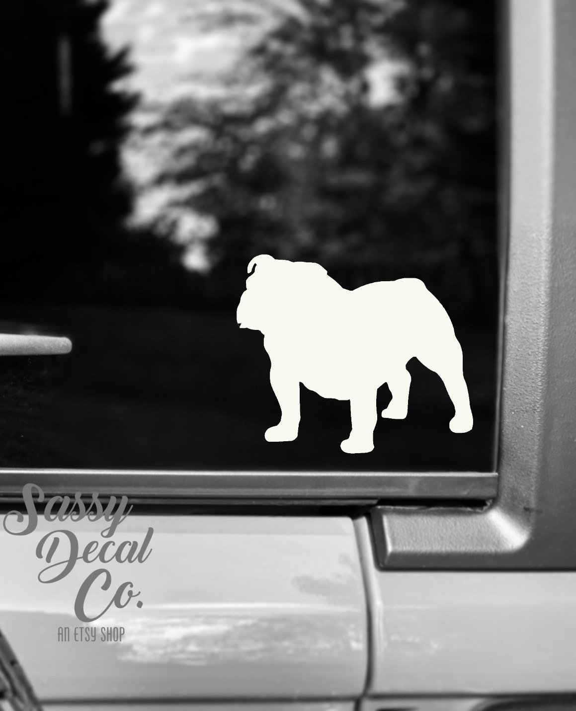 English Bulldog Decal - Etsy