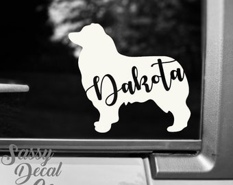 Australian shepherd custom name Decal